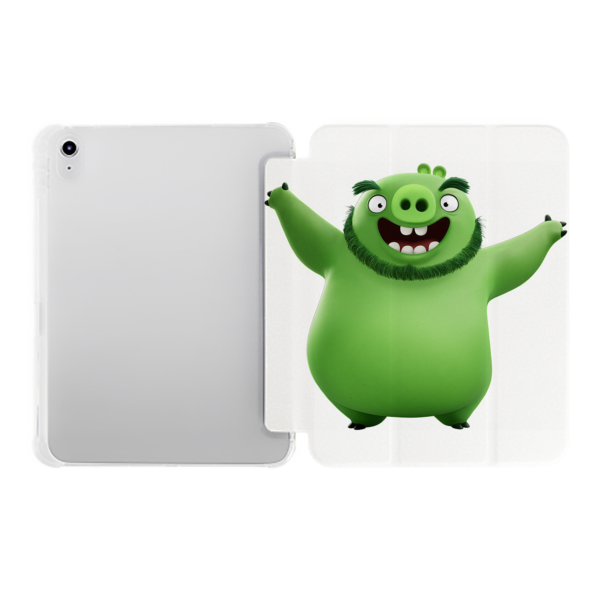 （画像用） Angry Birds アングリーバード IPad ケース ペン収納付き 三つ折りスタンド PUレザー×シリコン 対応機種9.5/10.5/10.9インチ